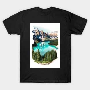 Peyto Lake Canada Illustration T-Shirt